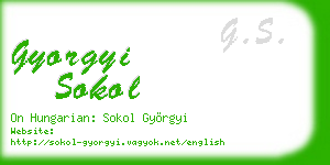 gyorgyi sokol business card